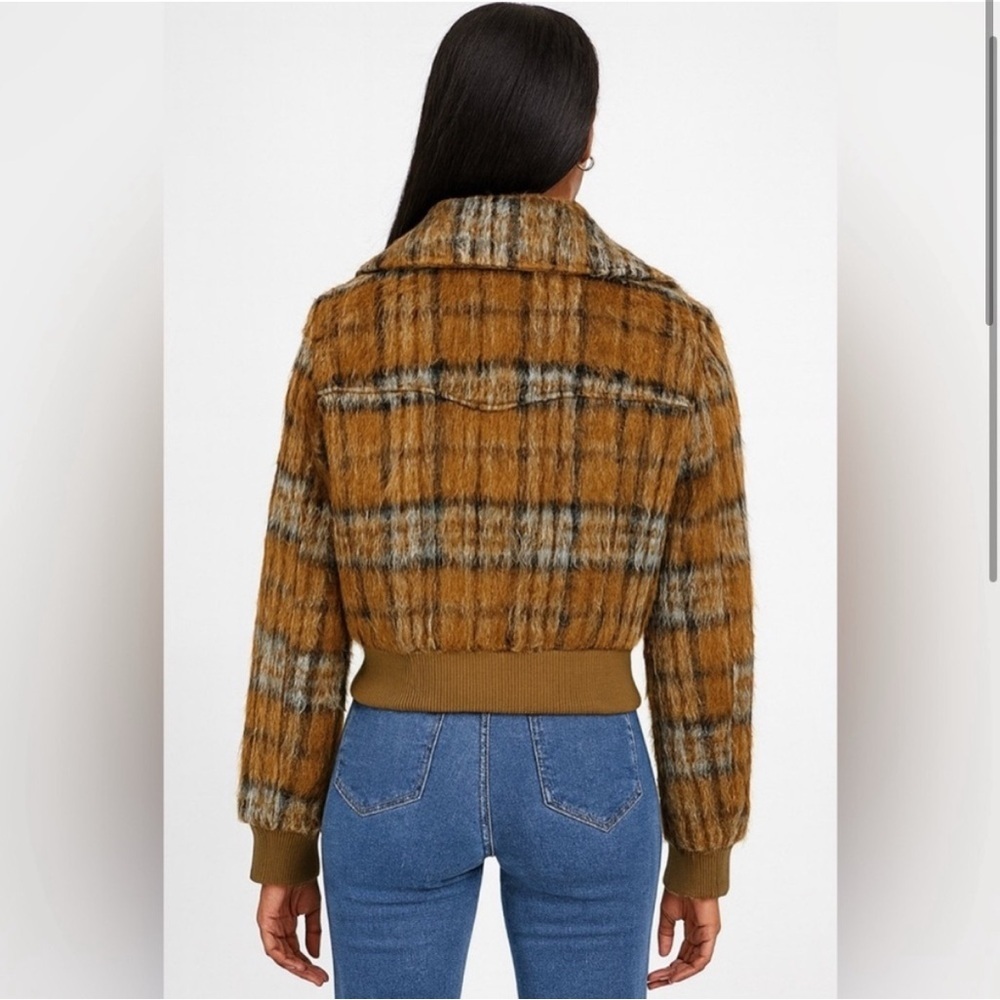 ❌SOLD❌7 For All Mankind Alicia Plaid Bomber Jacket - Picture 2 of 9